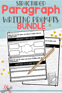 Weekly-guided and structured paragraph writing prompts for young writers.