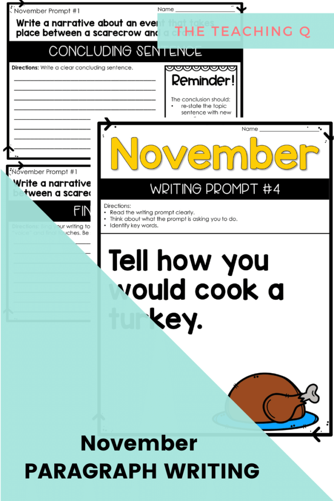 November paragraph writing prompts.