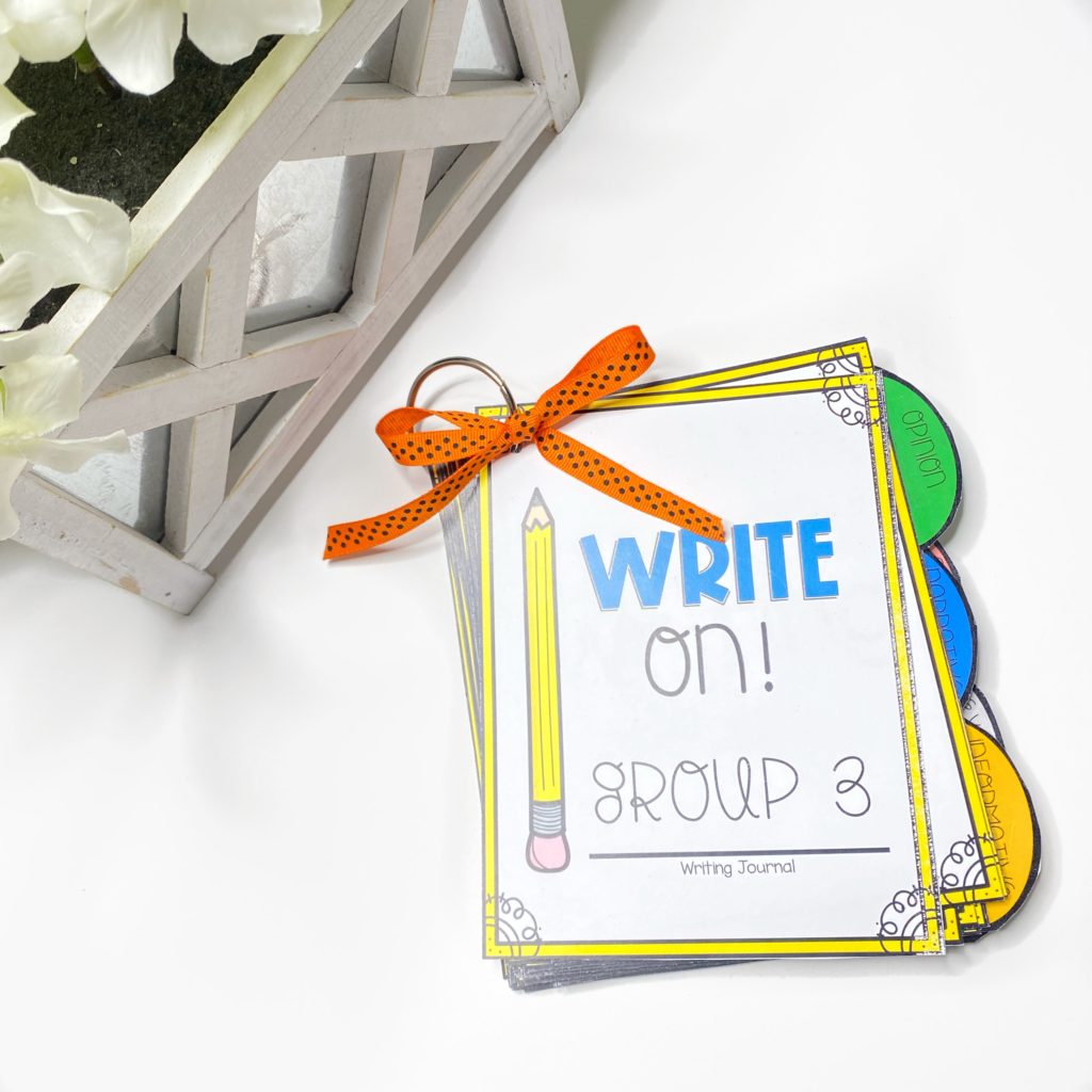 Provide a smaller version of the Student Writing Folder materials to support small group writing instruction.