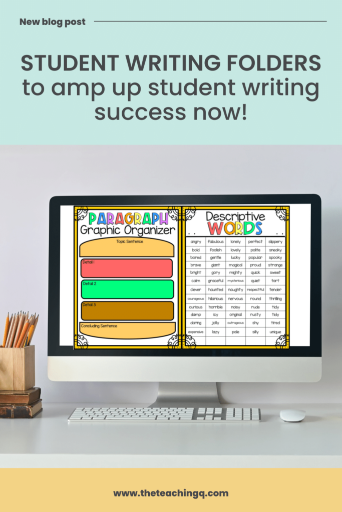 Digital writing folders for elementary students.