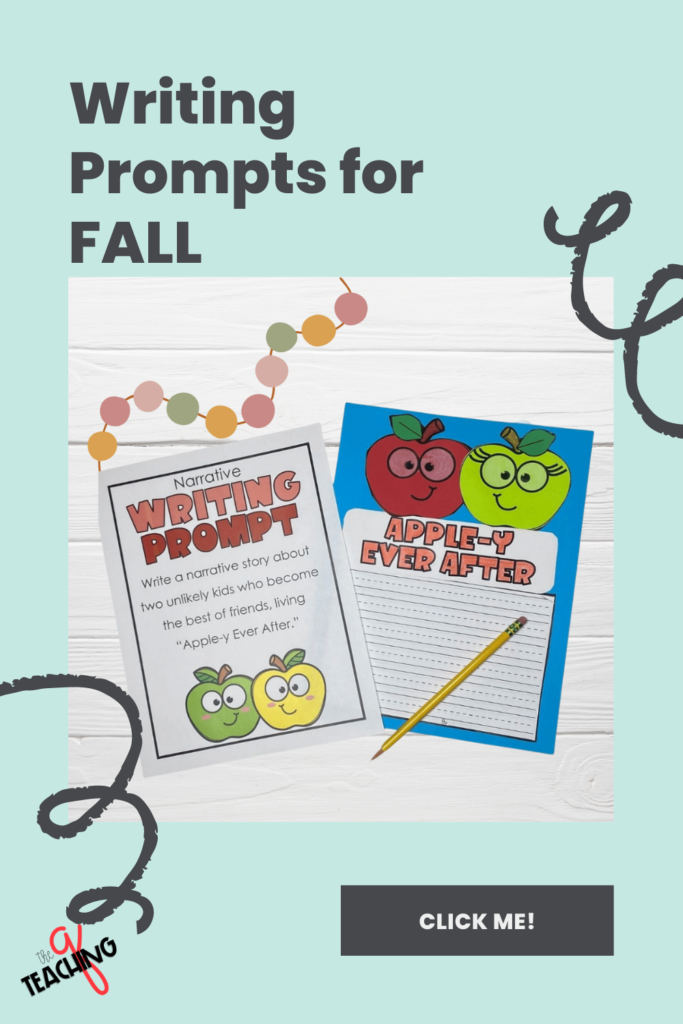 Writing prompts for fall with crafts.