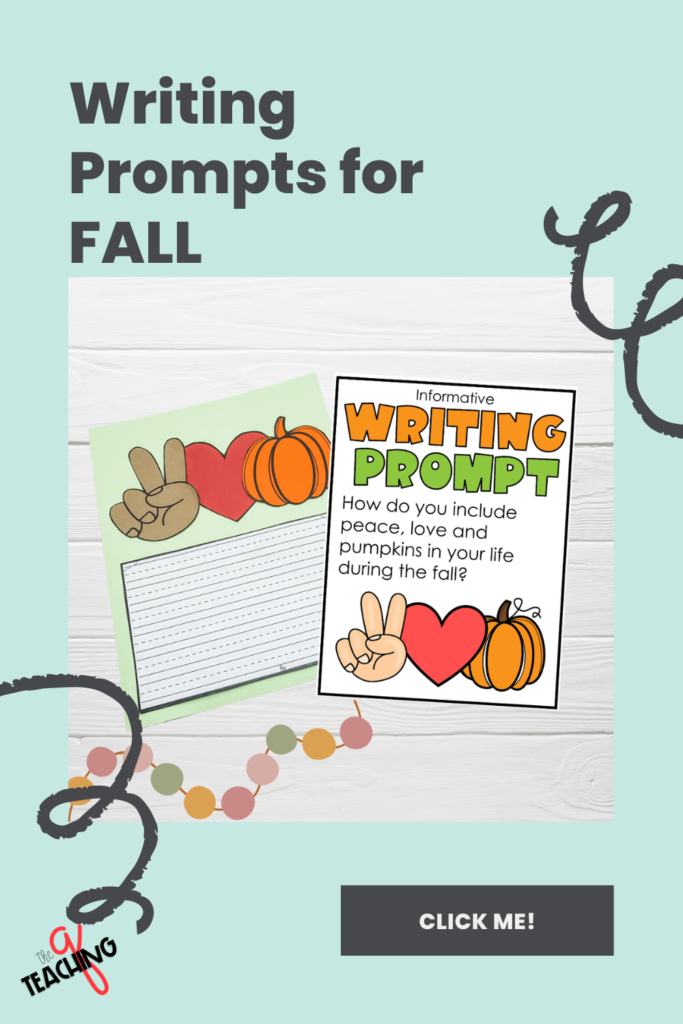 Fall writing prompts for second and third grade students.