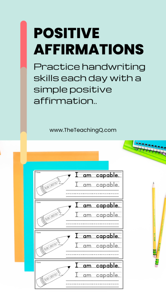 Handwriting practice for 2nd and 3rd grade students.