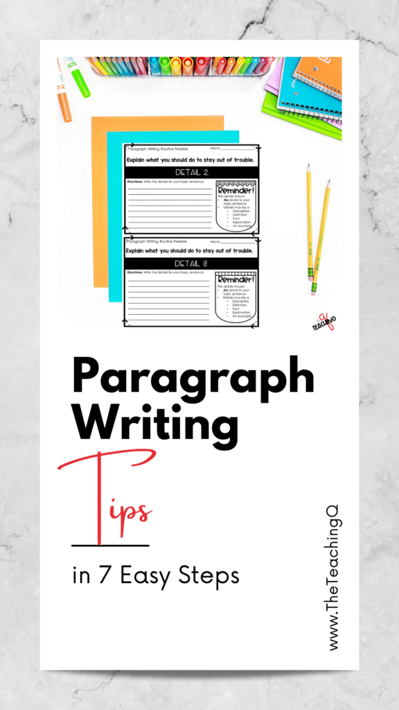 A sample of the paragraph writing weekly worksheets.