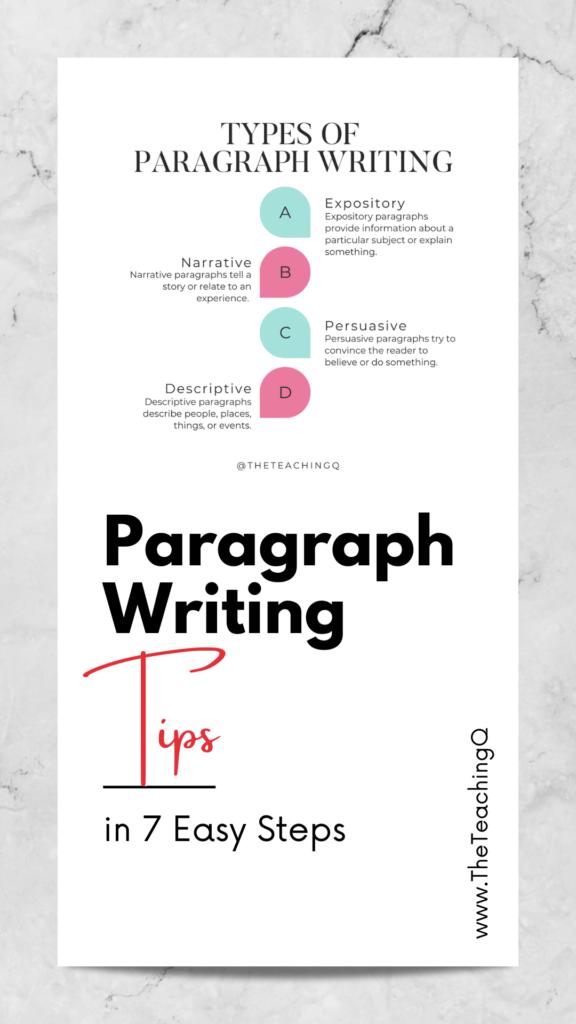 A paragraph writing graphic.