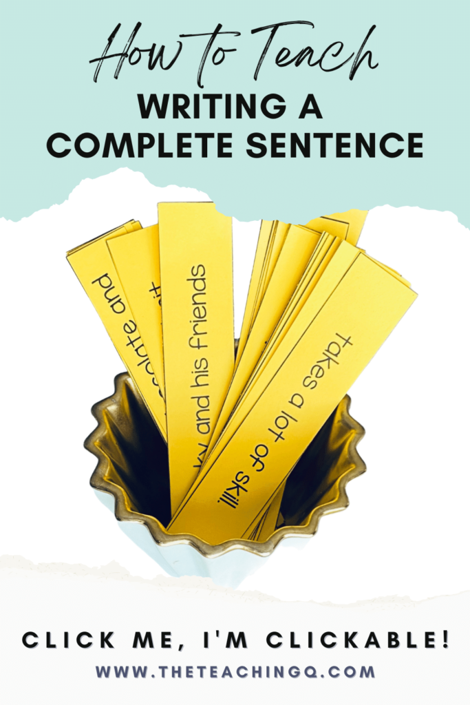 Tips on how to teach sentence writing skills.