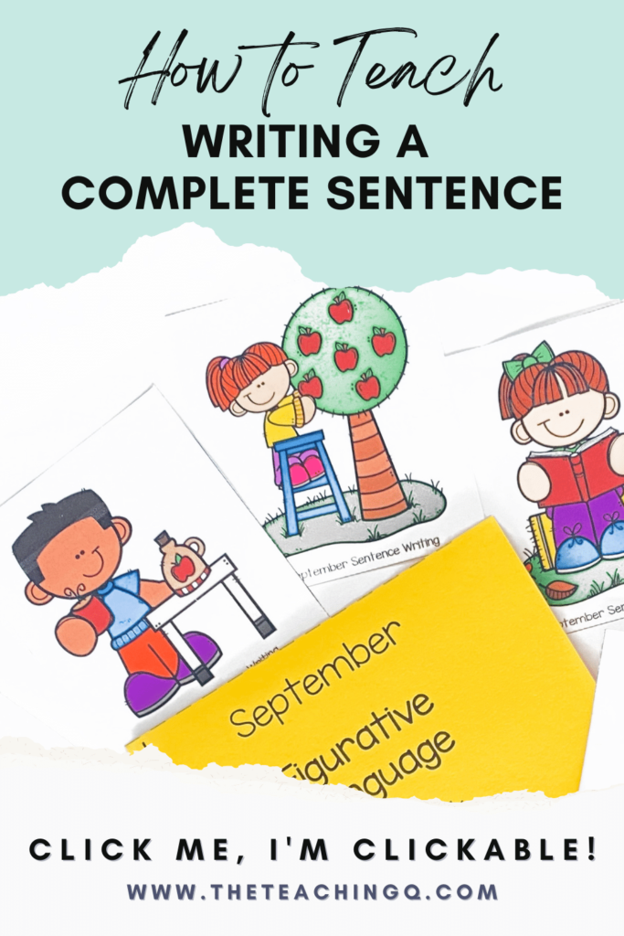 Using figurative language in teaching sentence writing skills to students.