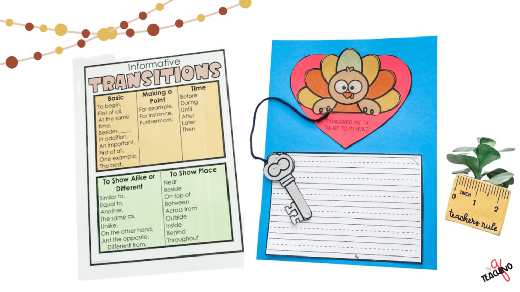 A Thanksgiving writing craft with heart.