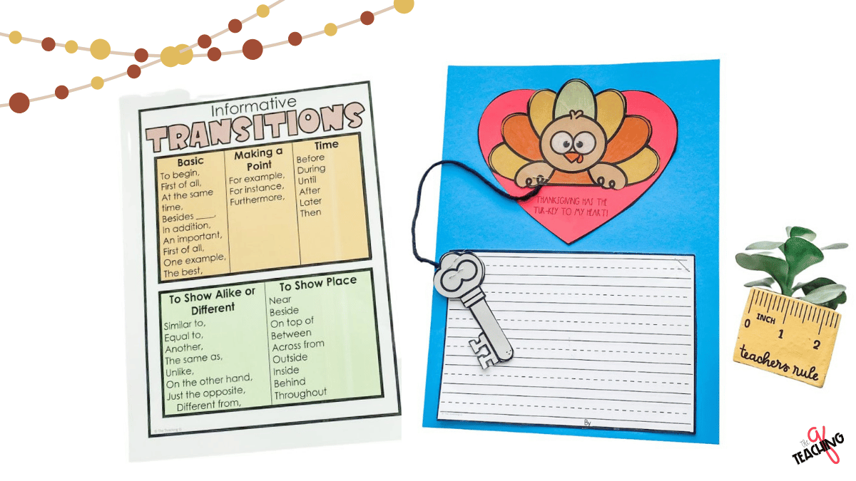 A Thanksgiving writing craft with heart.