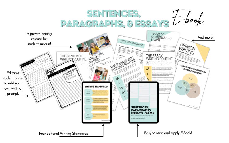 Sentences, Paragraphs, and Essays: OH, MY! E-Book image.