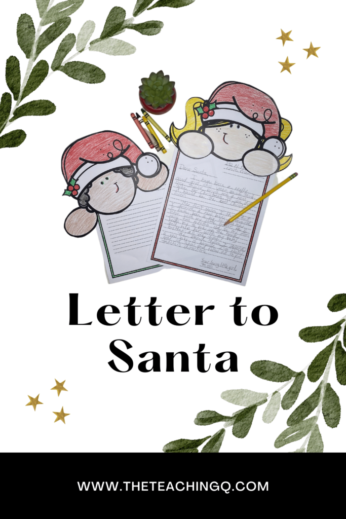 A letter to Santa with a cute boy or girl crafting topper.