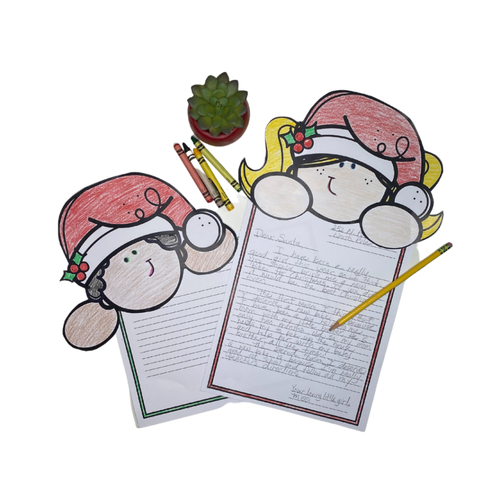 An image of student letters to Santa.