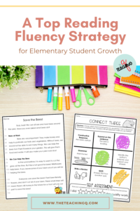 A top reading fluency strategy for elementary student growth pin.