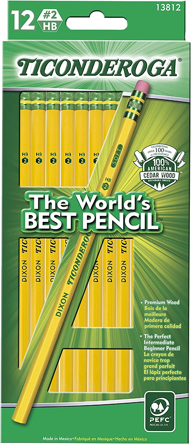 An image of Ticonderoga number to pencils mostlikely found on every Amazon Teacher Supply list.