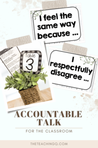 A photo pin for Accountable Talk in the Classroom.