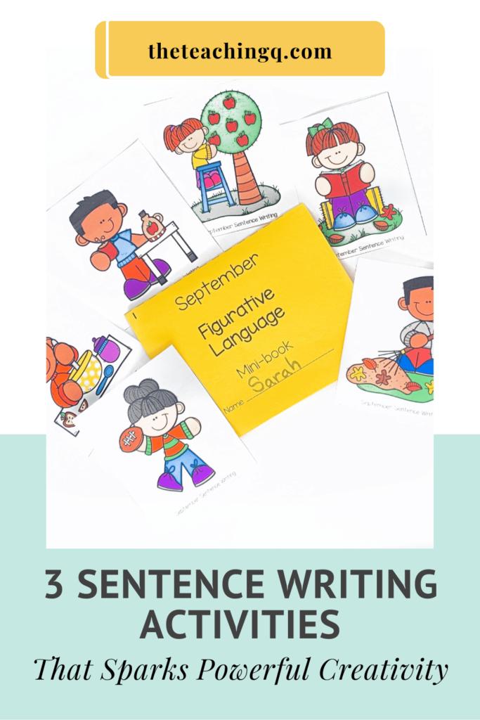 An activity to teach using figurative language in sentence writing.