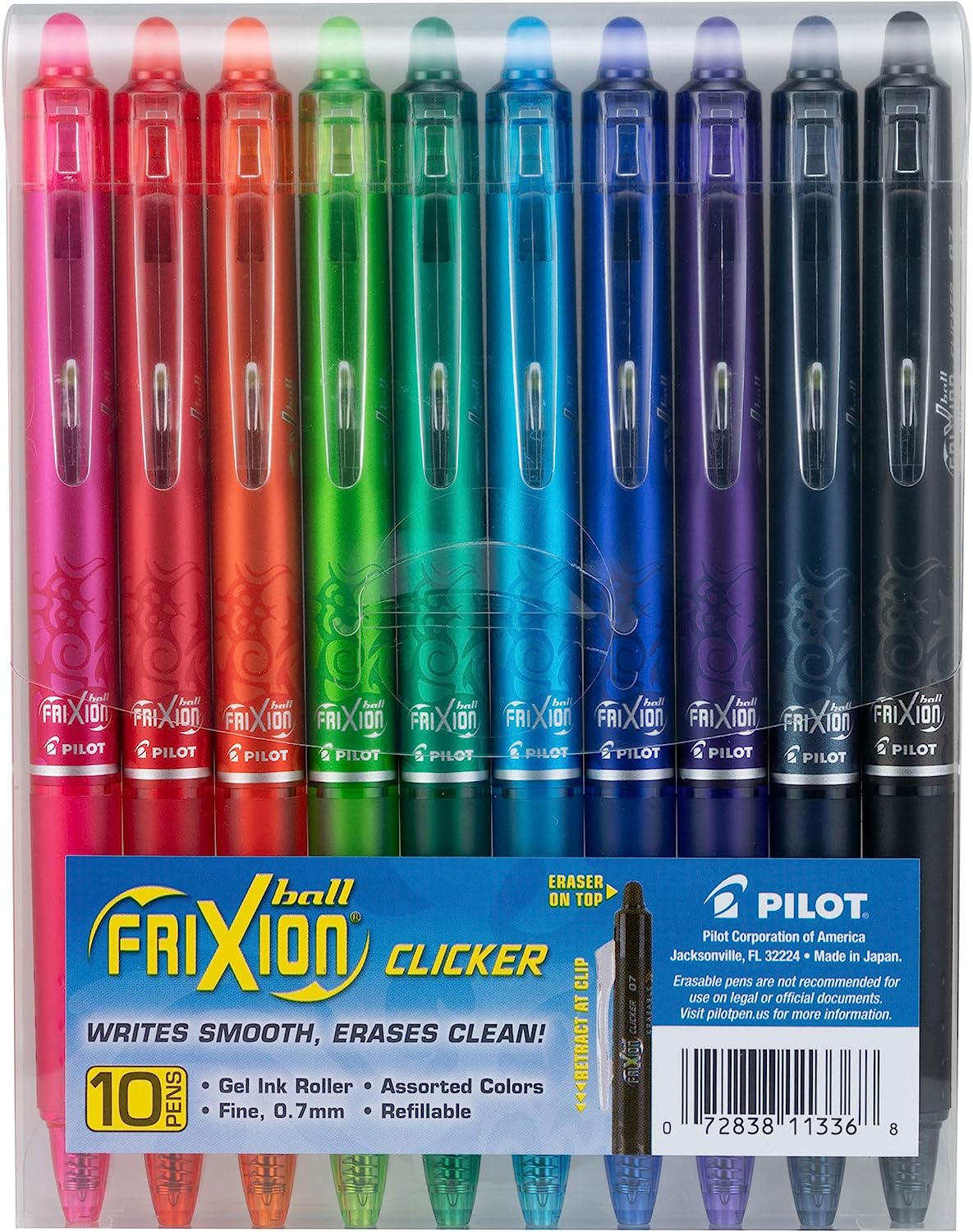 An image of the Pilot FriXion Erasable Gel Pens.