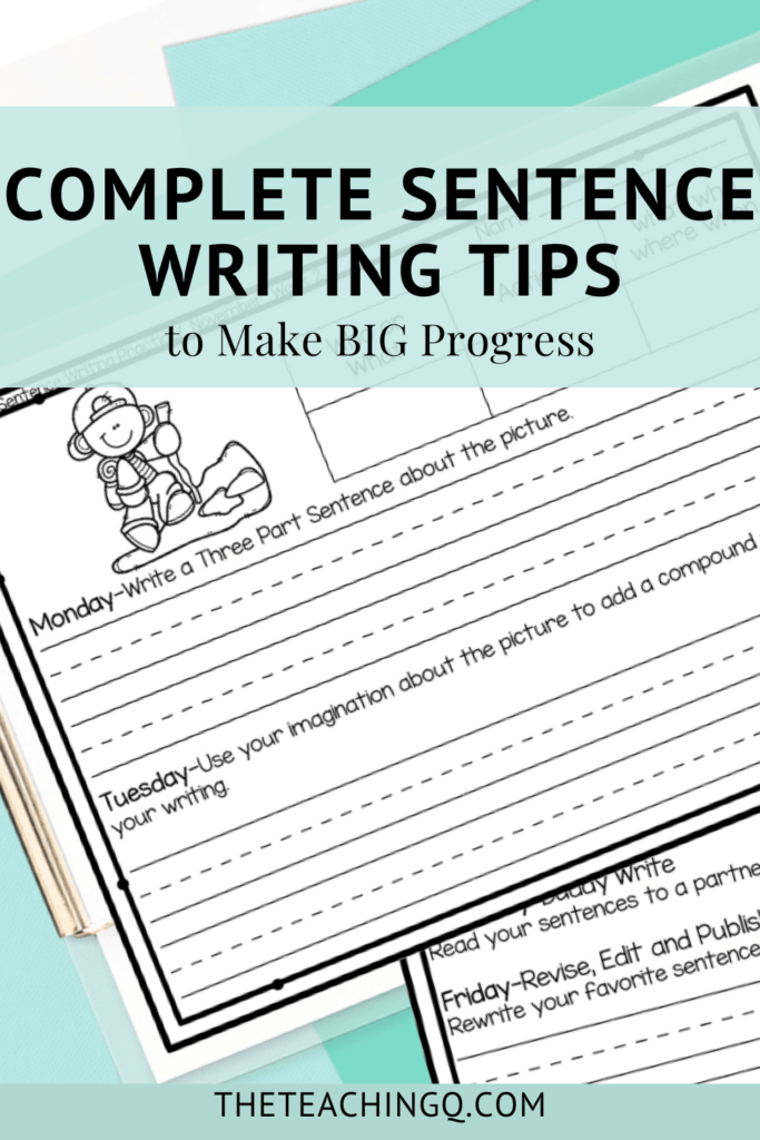 How to teach complete sentence writing skills to students.