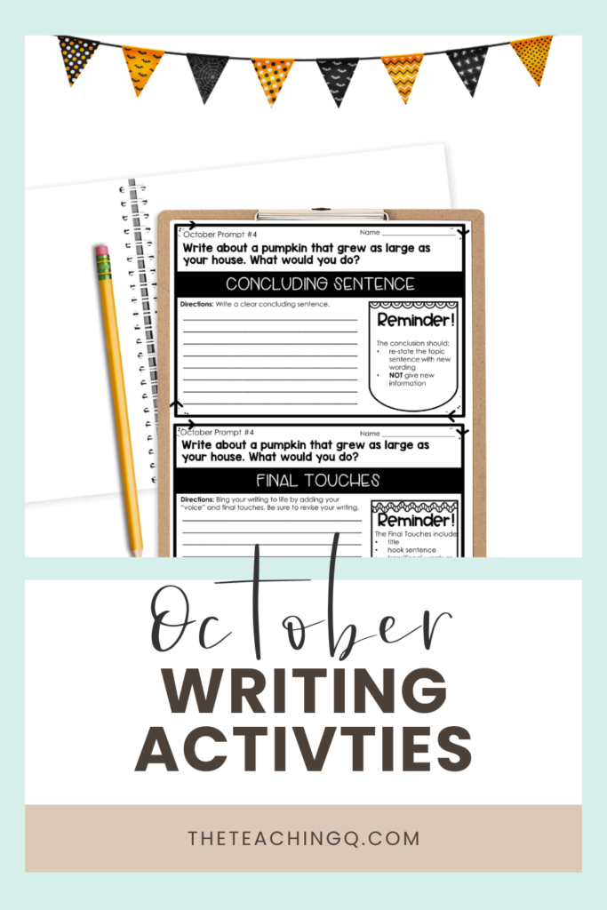 October writing activities for your elementary classroom.
