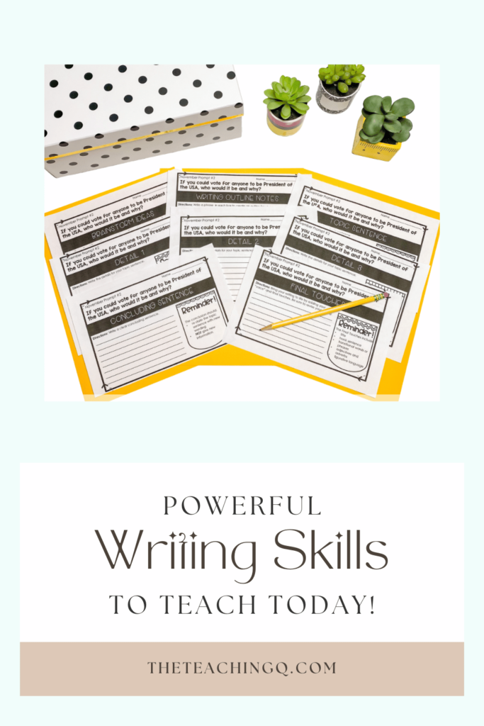 Writing skills practice for second and third grade students.