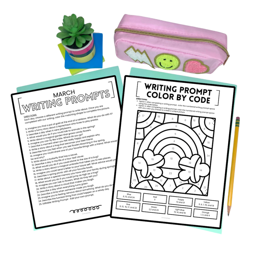 A fun, built in engagment strategy to keep students motivated to write with the monthly journal prompts.