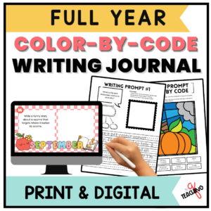 The Writing Journal Prompts Bundle cover for each month of the year.