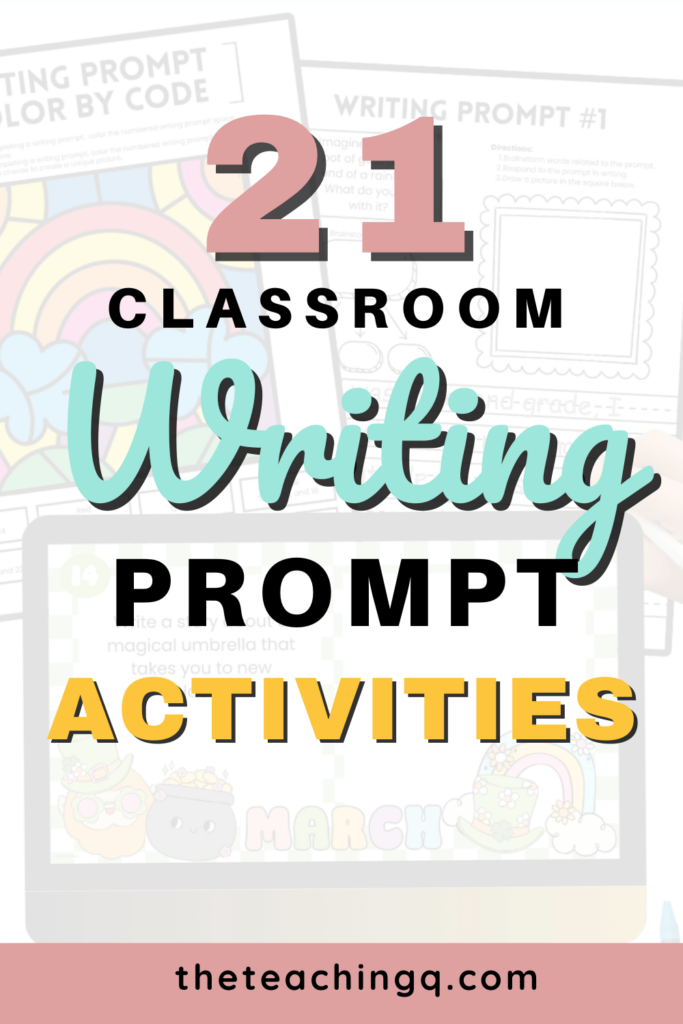 Pin for 21 Writing Prompt Activities for Students.