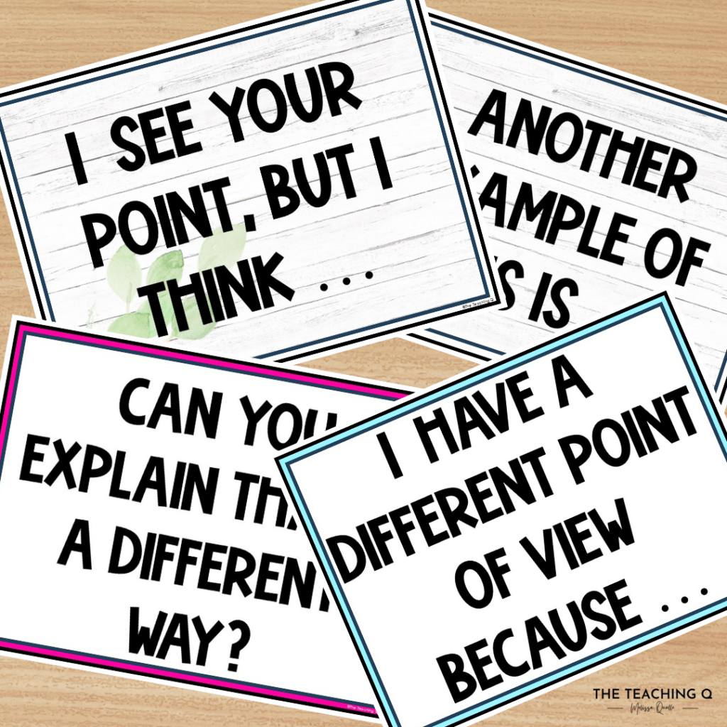 An image showing the variety of academic sentence starters.