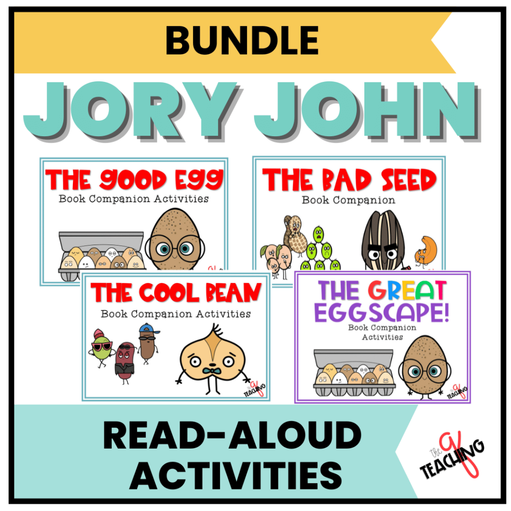 Jory John read-aloud book companion activities for reading and writing in March.