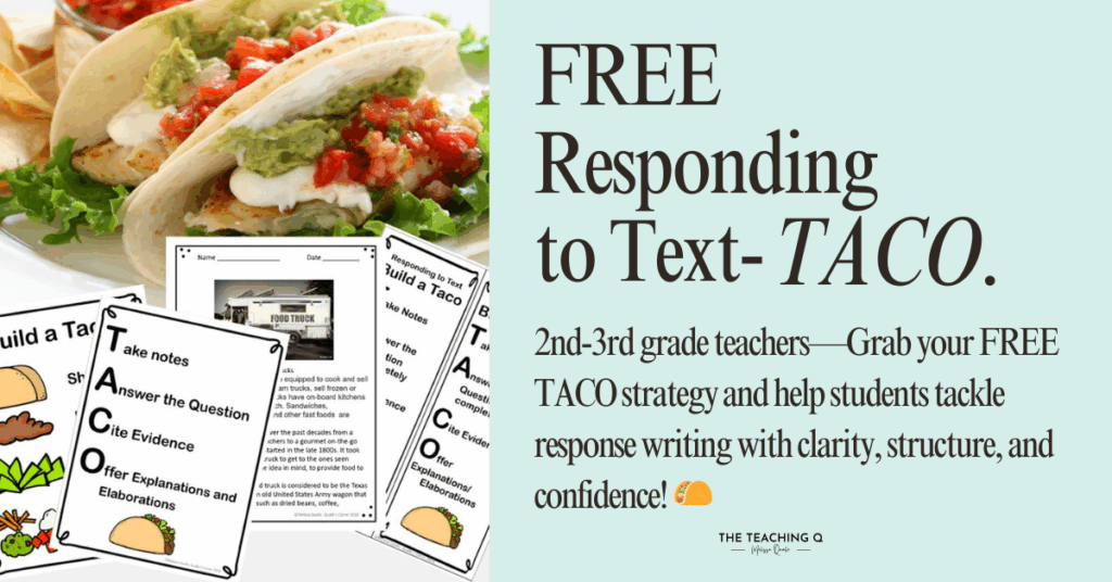 A free resource for response writing to use in your classroom today.