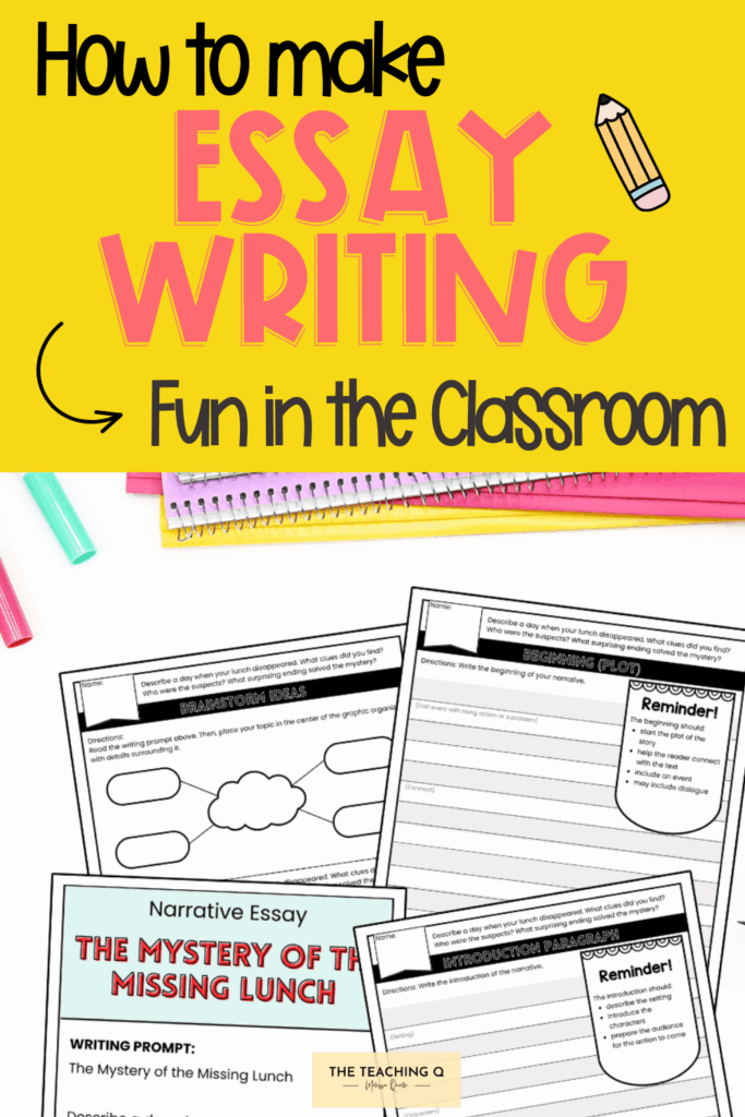 A pin about how to teach elementary students to write essays.