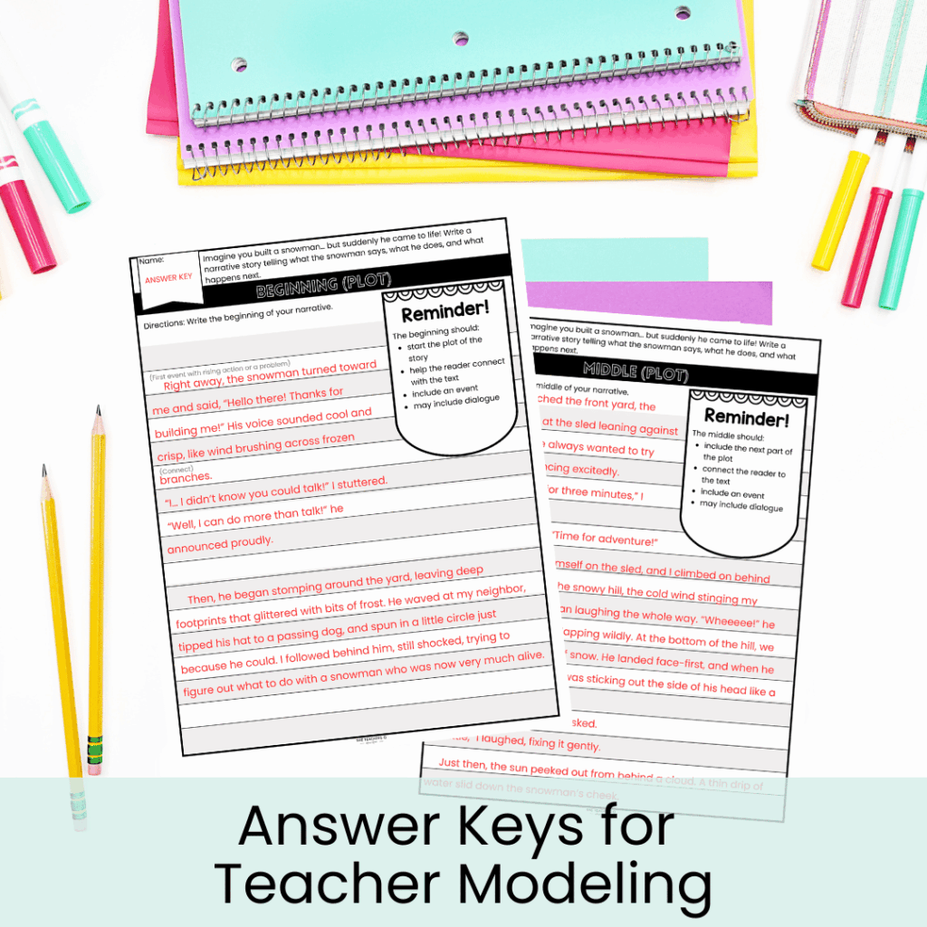 Winter Essay Writing answer keys in action.