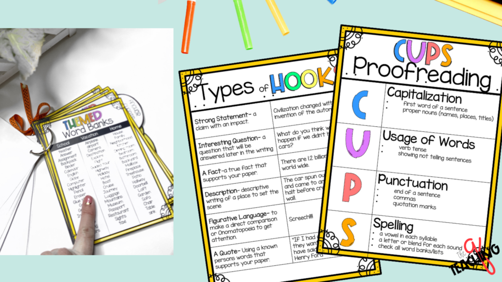 visual supports writing activities